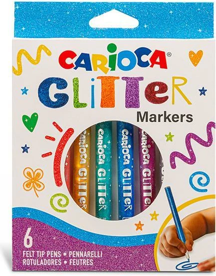 Markerë Carioca Glitter 6 Ngjyra