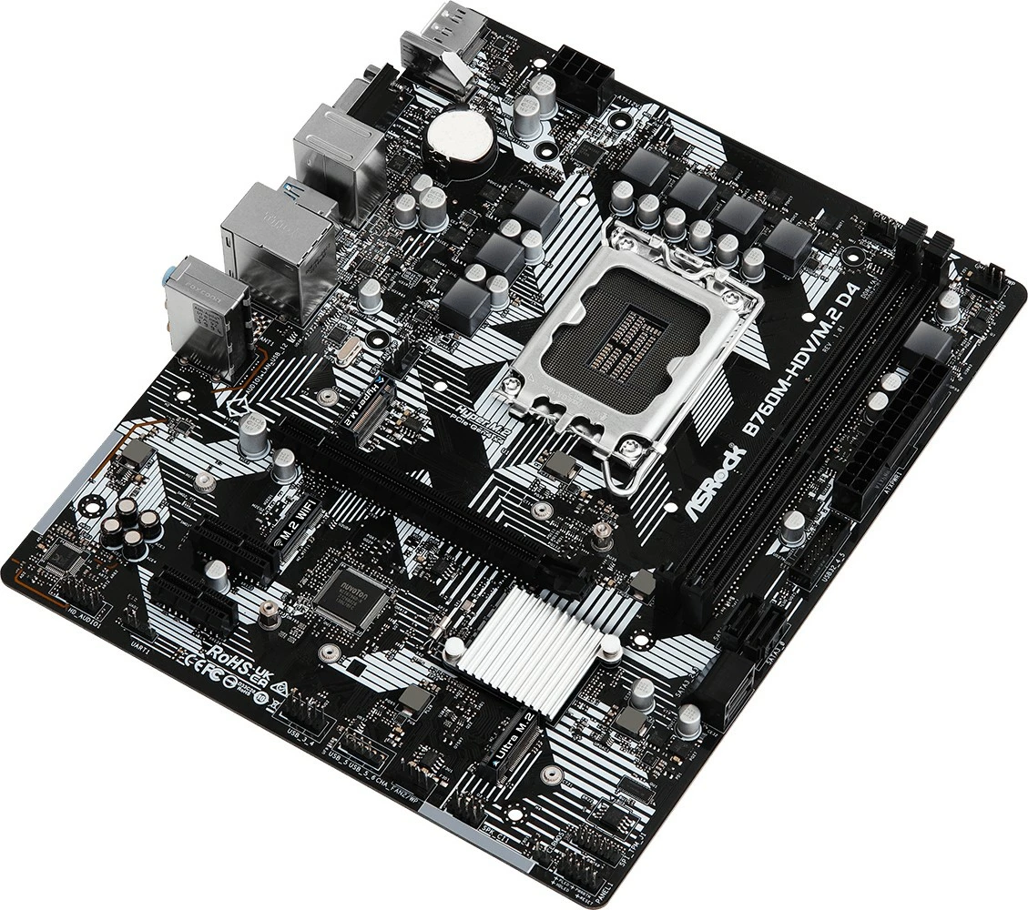 Pllakë amë ASRock B760M-HDV/M.2 D4, micro ATX, DDR4, e zezë