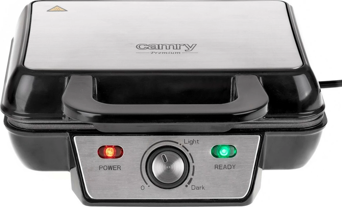 Aparat për gofra Camry CR 3046, 2 gofra, ngjyrë argjendtë-e zezë