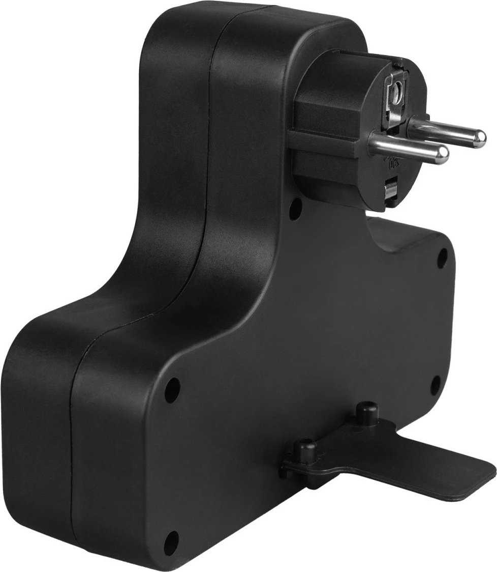 Prizë Maclean MCE224E me ndërprerës, 4 dalje, e zezë