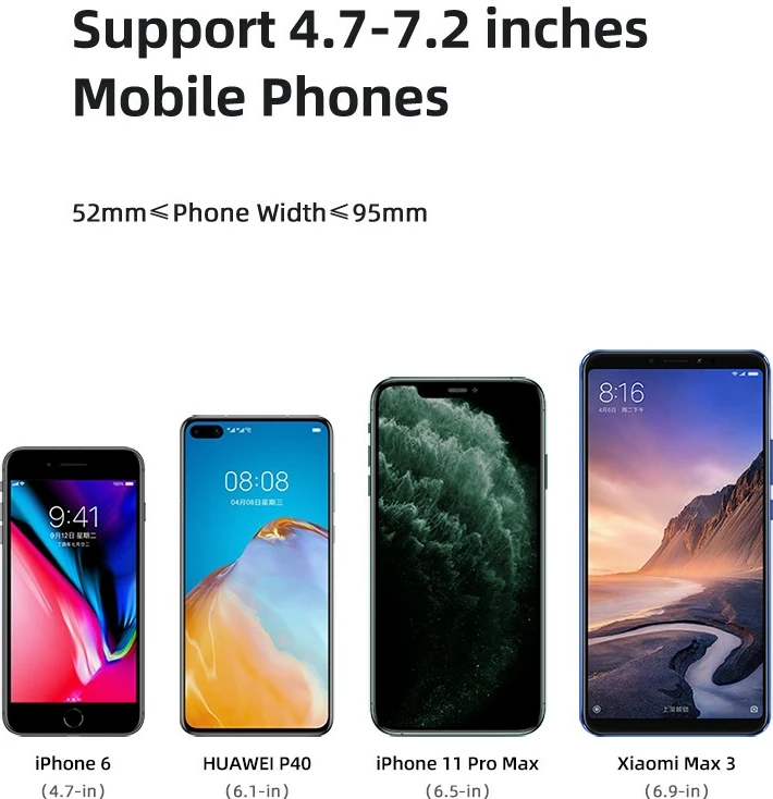 Mbajtës telefoni për veturë USAMS US-ZJ063, i zi