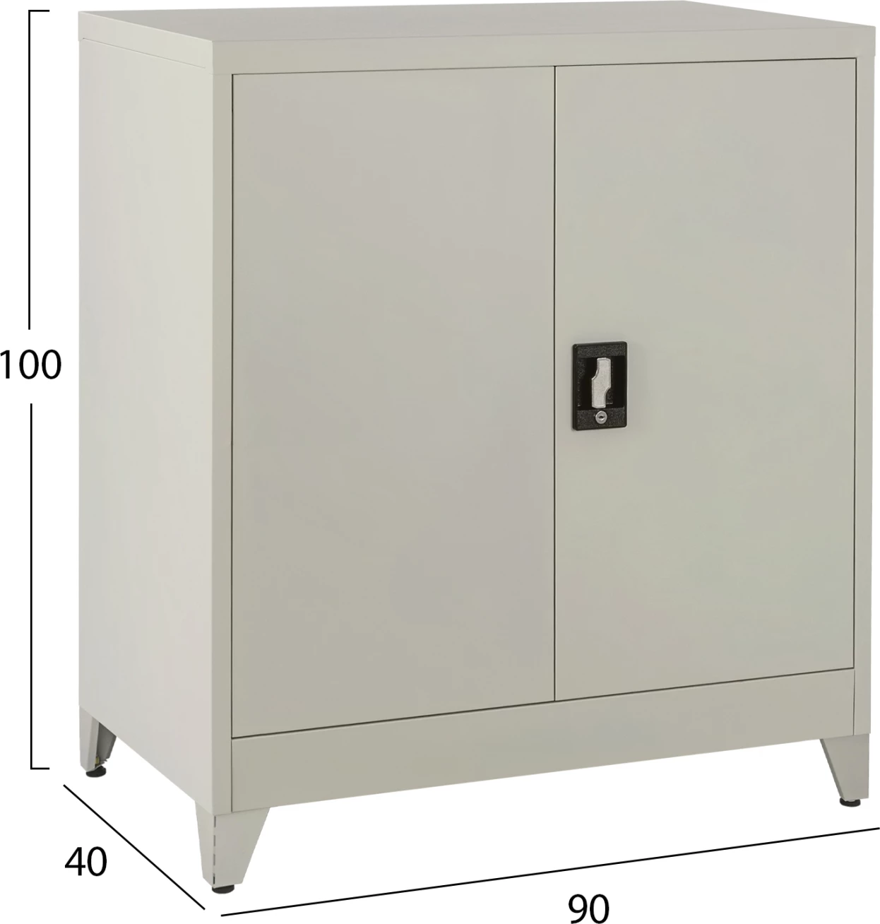 Dollap metalik, ngjyrë gri e lehtë, FH11980, 90x40x100 cm