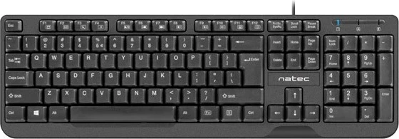 Tastierë NATEC Trout Slim USB, US, e zezë