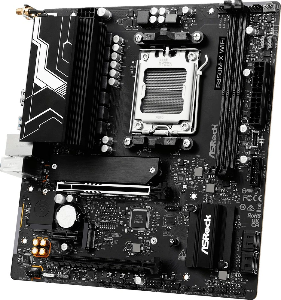 Pllakë amë ASRock B850M-X WIFI R2.0, Socket AM5, DDR5, micro ATX, WiFi 6E, E zezë