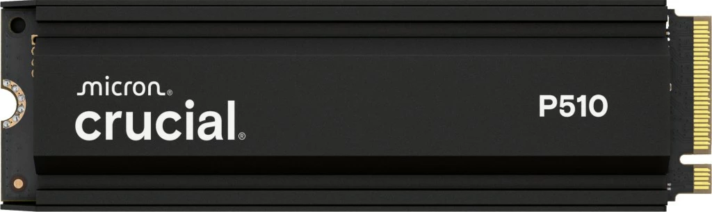 SSD M.2 Crucial P510 2TB NVMe PCIe Gen5 me heatsink, zi