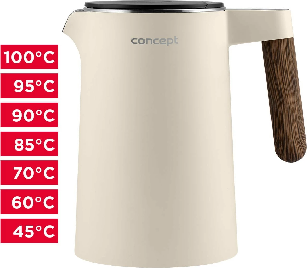 Ibrik elektrik Concept RK3304 Norwood 1.5L, vanilje