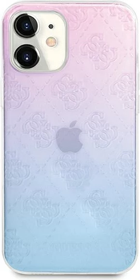 Mbështjellës Guess GUHCP12S3D4GGBP për iPhone 12 mini 5.4", 4G 3D Pattern, blu-rozë