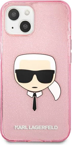 Mbështjellës Karl Lagerfeld KLHCP13SKHTUGLP për iPhone 13 mini, rozë