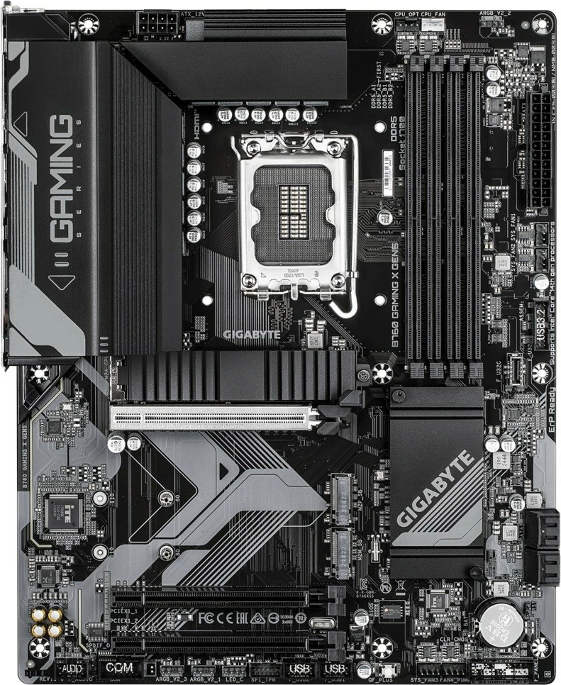 Pllakë amë Gigabyte B760 GAMING X GEN5, ATX, Socket LGA1700, DDR5, PCIe 5.0, E zezë