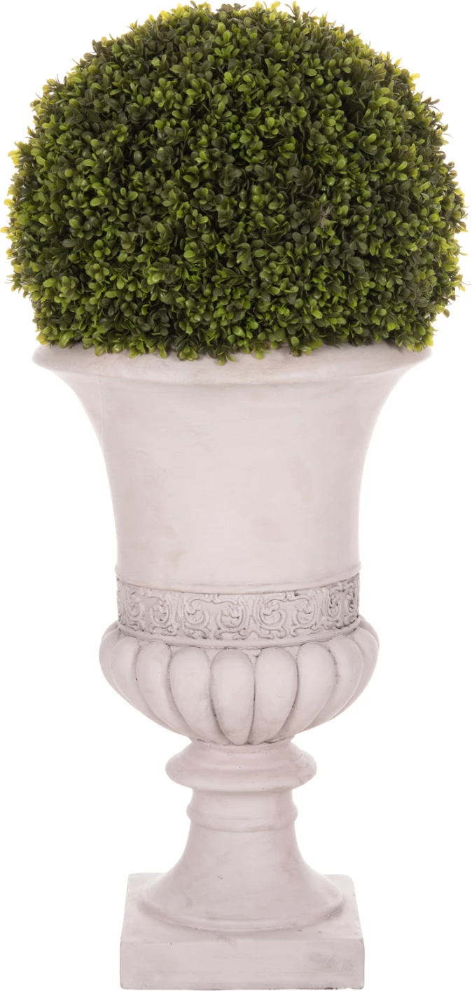 Bimë sintetike dekorative në amforë, FH4023, topiary boxwood, 82H cm