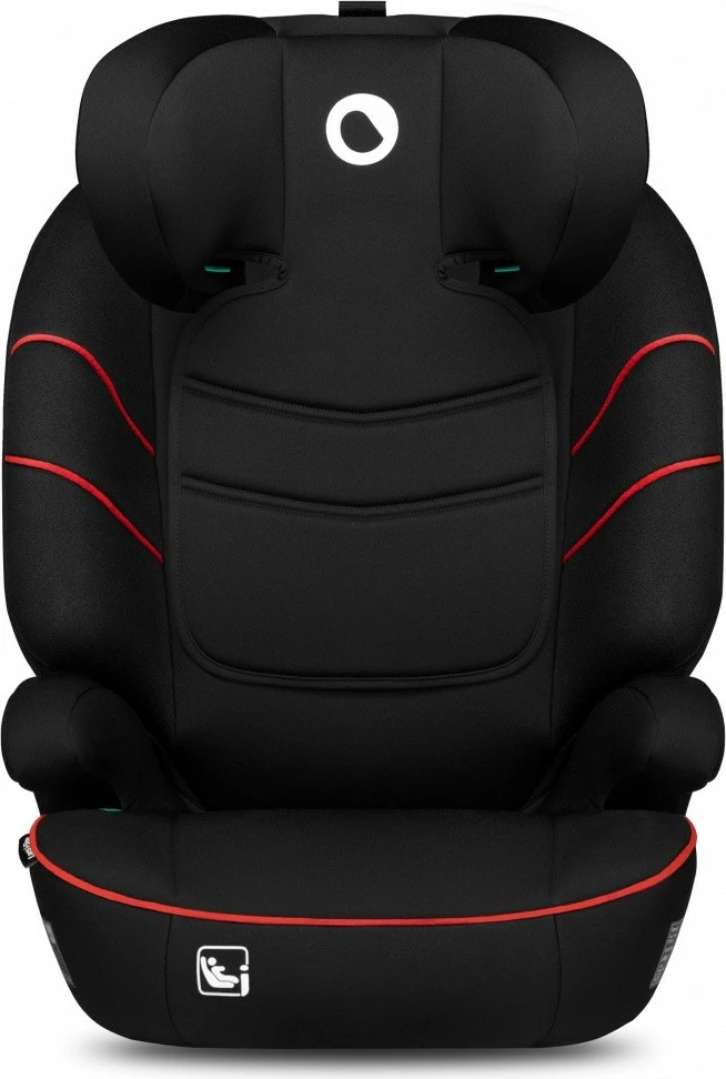 Ulëse për fëmijë për veturë Lionelo Hugo i-Size, 15-36 kg, e zezë e kuqe