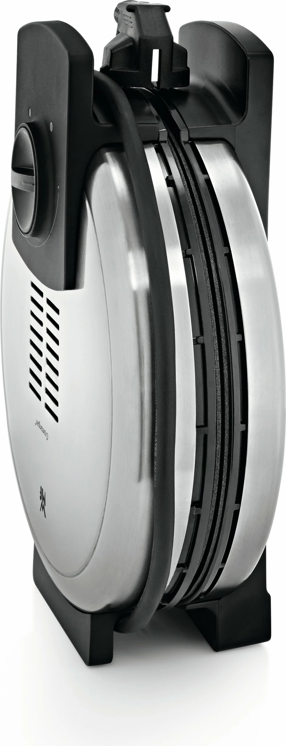 Pajisje për vafla WMF Lono 04.1521.0011, 5 vafla, Zemër, 900 W, E zezë, Krom