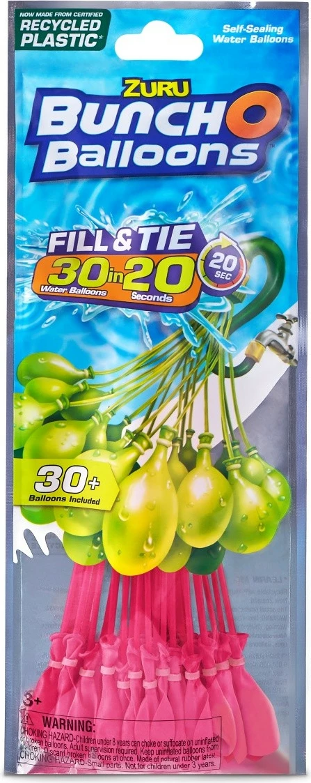 Tullumbaca uji ZURU Bunch O Balloons, 30+ copë, Multikolor