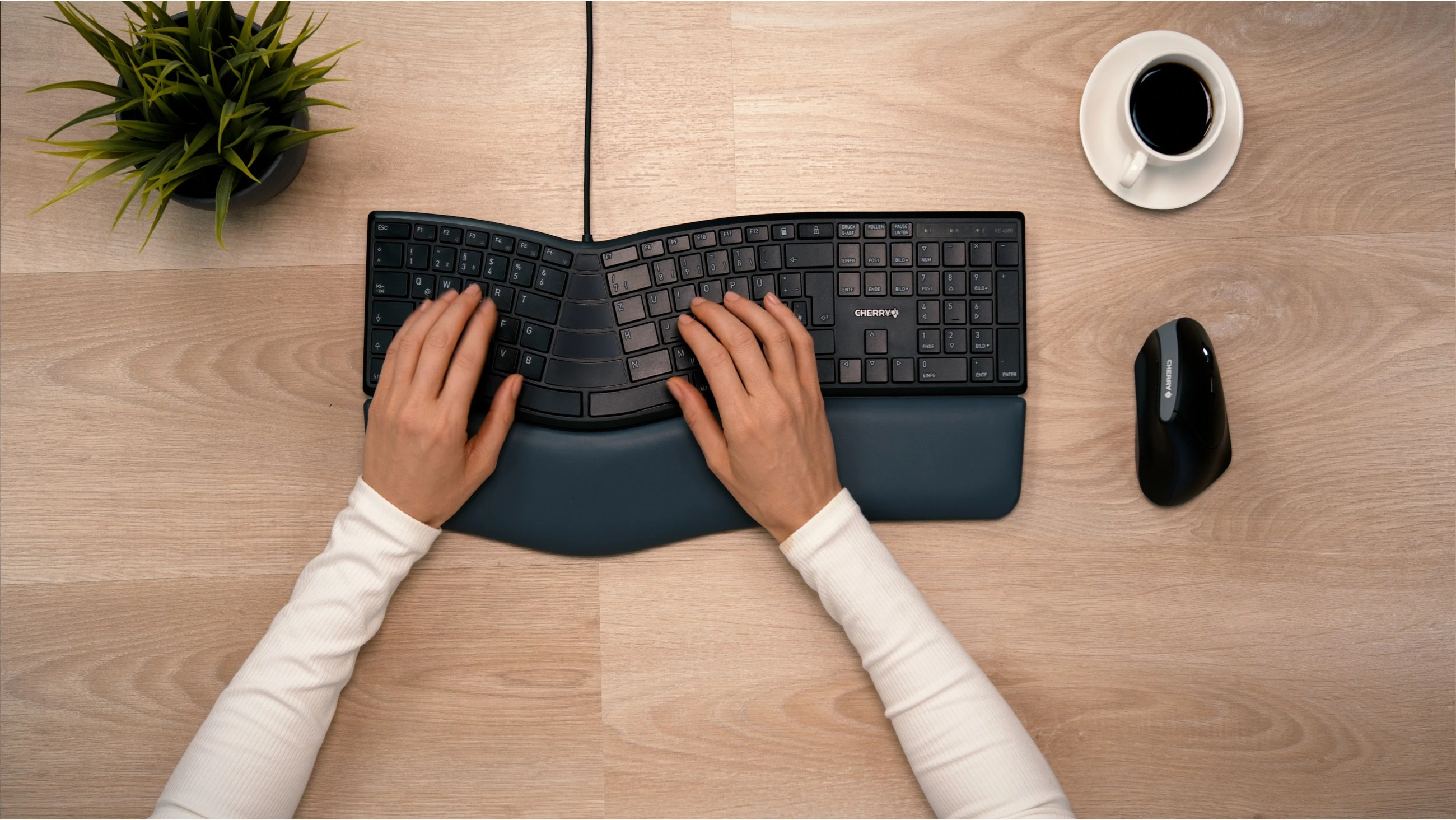 Tastierë Cherry KC 4500, Full-size (100%), Wired, USB, Membrane, Black