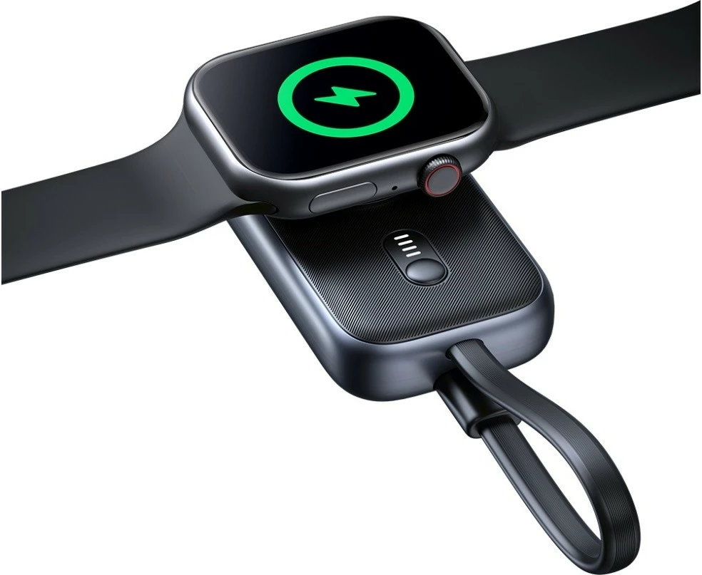 Powerbank USAMS CD245 për Apple Watch, 1200mAh, me USB-C, Titanium