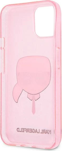Mbështjellës Karl Lagerfeld KLHCP13SKHTUGLP për iPhone 13 mini, rozë