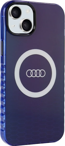 Mbështjellës Audi IML Big Logo MagSafe për iPhone 15 Plus / 14 Plus, Blu
