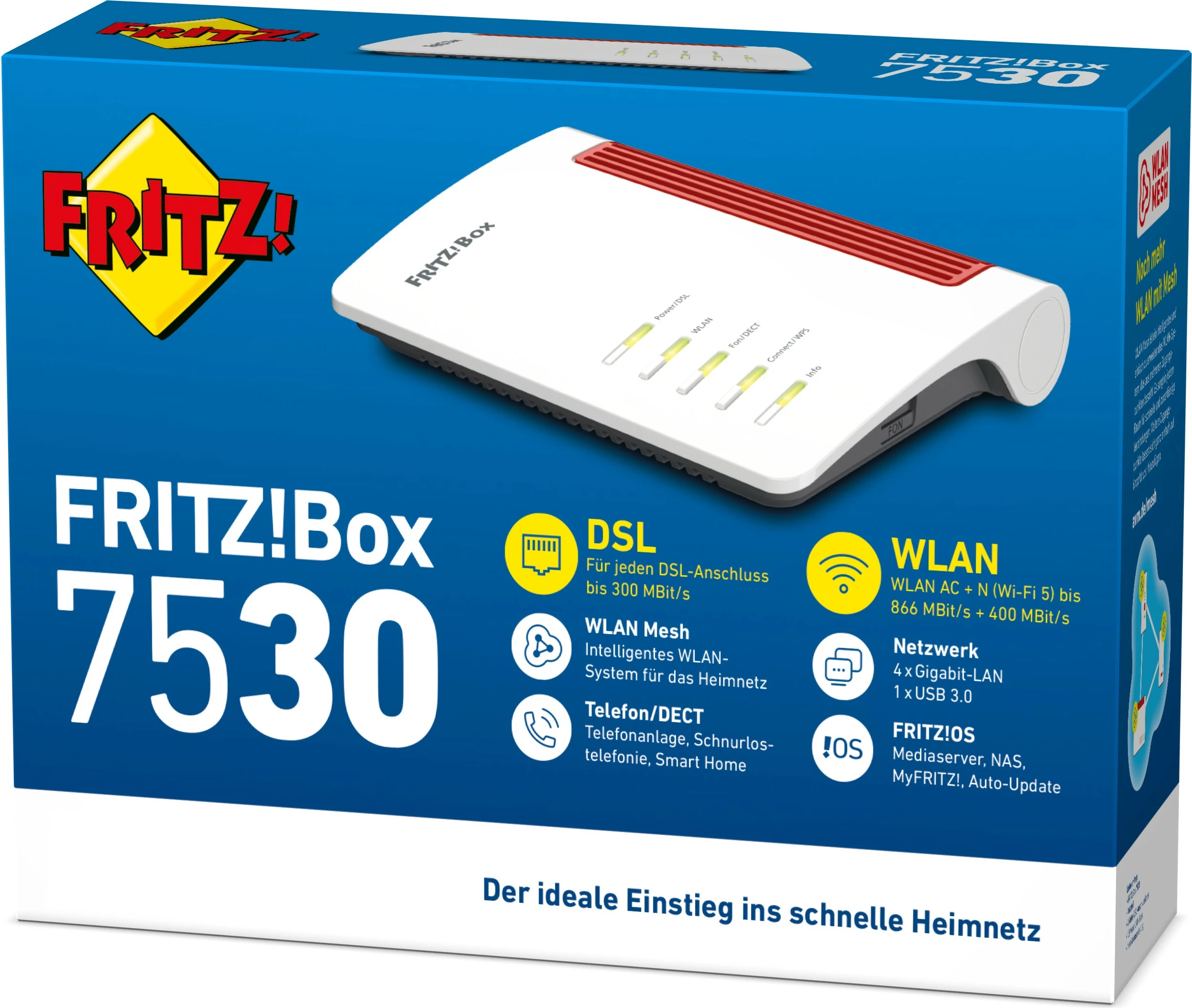 Router AVM FRITZ!Box 7530, WLAN, VDSL, i bardhë