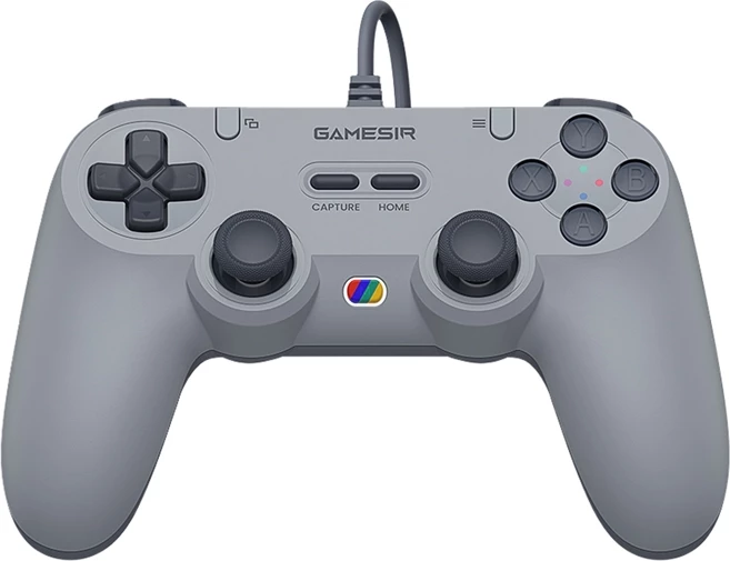 Gamepad me kabllo, GameSir T3 GY Tegenaria Lite, 1000 Hz, Hall effect sticks, dy motorë vibrimi, butona të programueshëm, gri