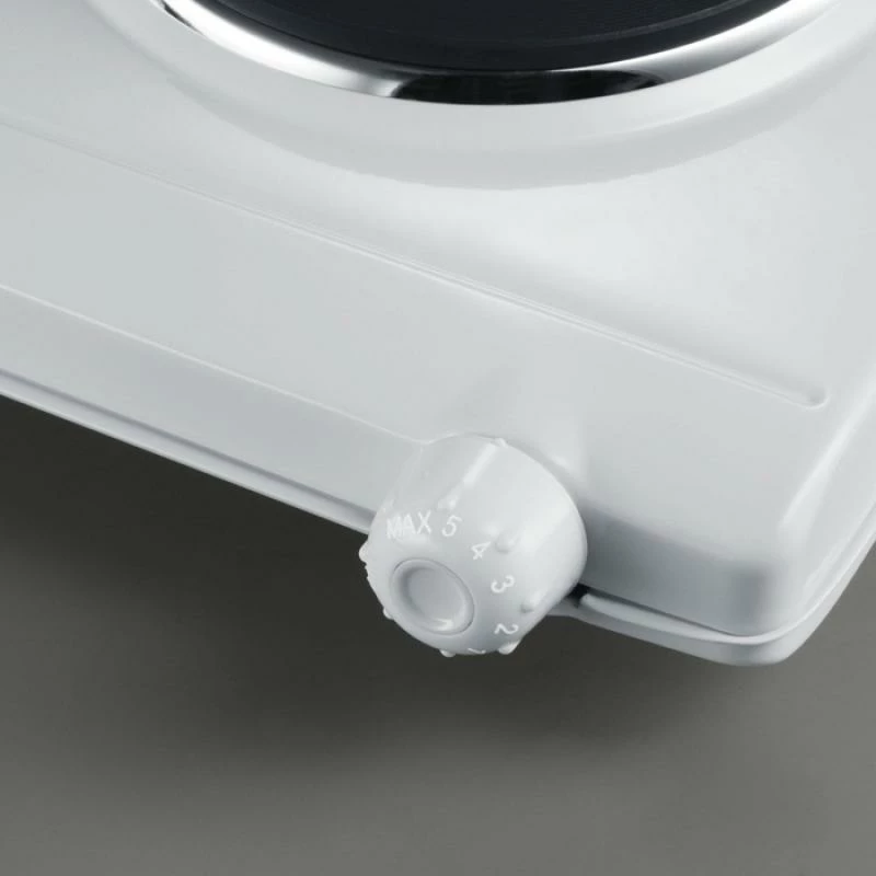 Rezho elektrike dyshe, Severin DK 1042, 1000W + 1500W, pllaka 15.5 cm dhe 18.5 cm, rregullim temperature pa shkallë, e bardhë