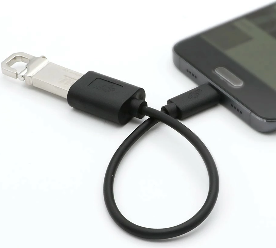 Kabllo OTG USB Type-C TB, 15cm, e zezë