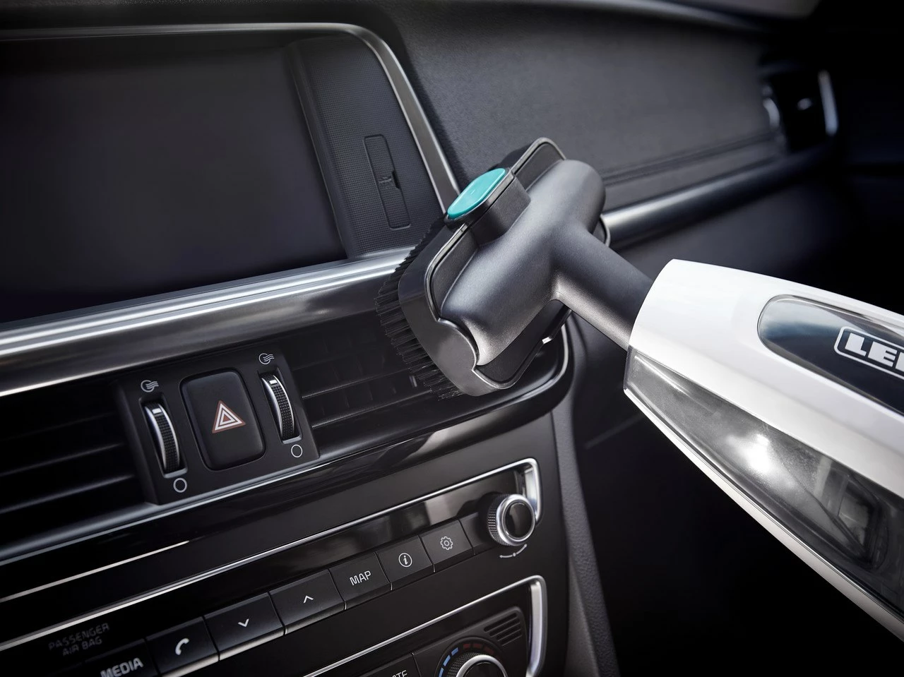 Fshesë elektrike pa kabllo Leifheit PowerVac 2in1, 20V, pa qese, bardhë/kaltër