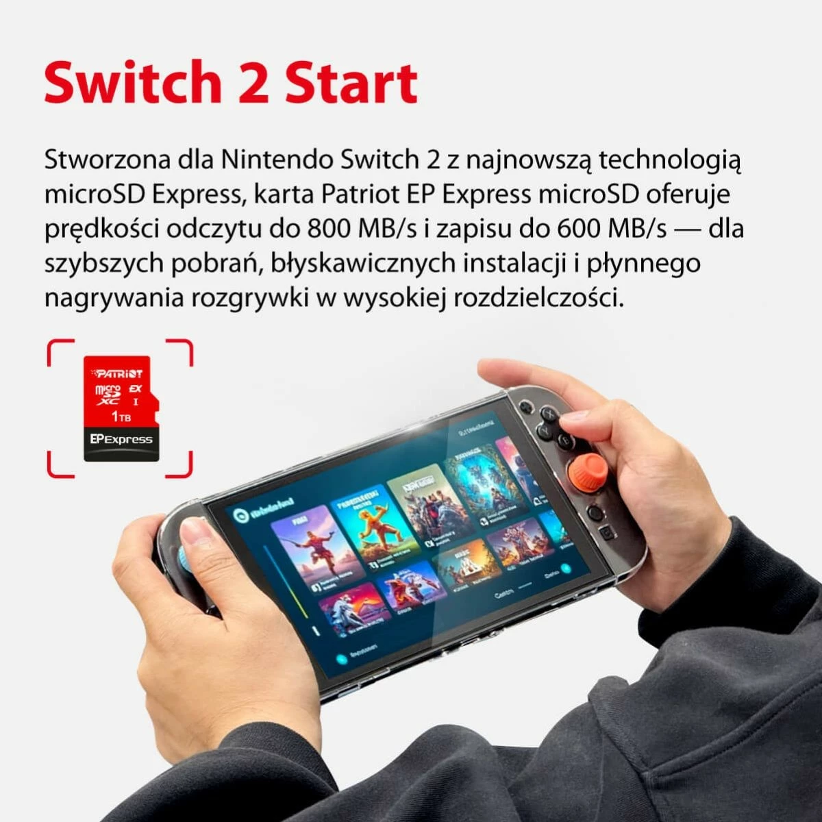 Kartelë memorie microSDXC Patriot EP Express 256GB, 800/600MB/s, e kuqe