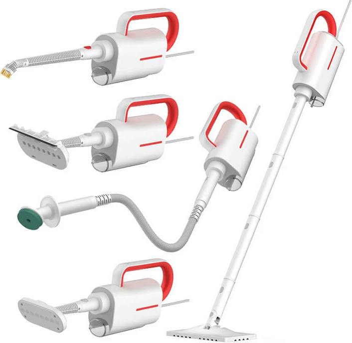 Pastrues me avull multifunksional Deerma ZQ610, 1300W, 230ml, i bardhë me të kuqe