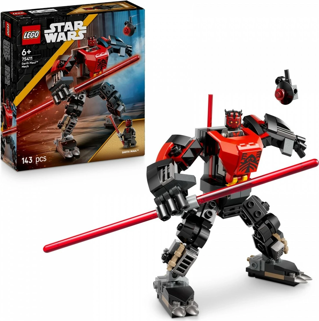 Set LEGO Star Wars Mech Darth Maul 75411, 143 pjesë
