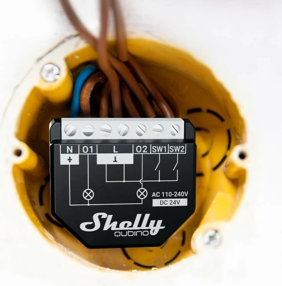 Smart switch Shelly Qubino WAVE 2PM, Wireless, 25 dBmW, Z-Wave, 868.4 MHz, e zezë