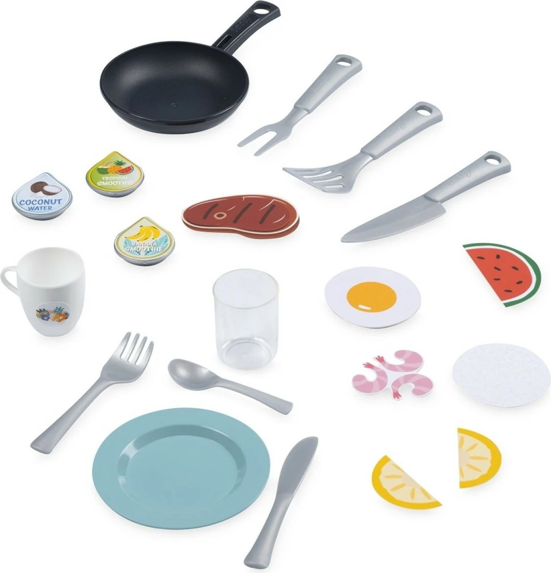 Kuzhinë lodër Smoby Stitch Kitchen, me aksesorë, shumëngjyrëshe