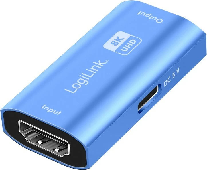 Përsëritës HDMI LogiLink HD0064, 8K/60Hz, alumini, blu