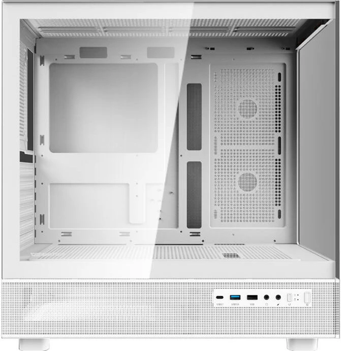 Kasë Darkflash DPX90, Midi Tower, xham i temperuar, e bardhë