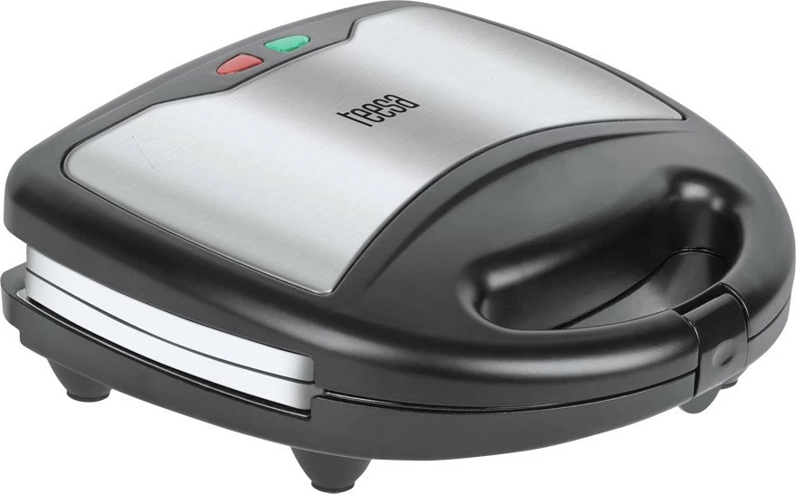 Sanduiçiere 3-në-1 TEESA TSA3221, pllaka qeramike, e zezë/inox