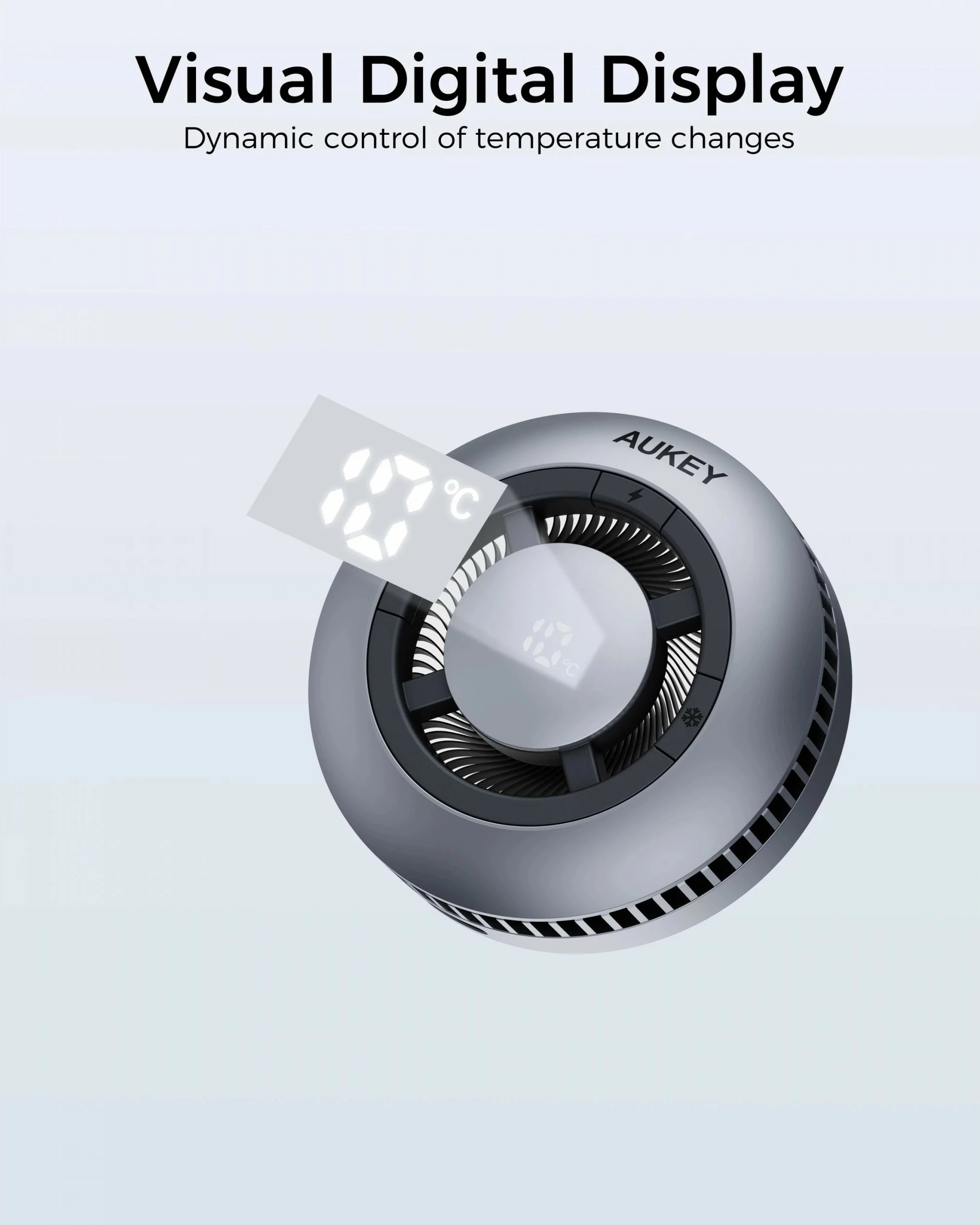 Karikues wireless AUKEY MagFusion GameFrost Qi2, për celular, i zi