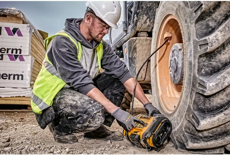 Kompresor ajri DeWALT DCC018N, 11 bar, 2.5 kg, zi-verdhë