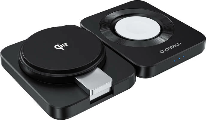Karikues i palosshëm 3-në-1 me magnet Choetech Qi2 T636-F, 15W, i zi