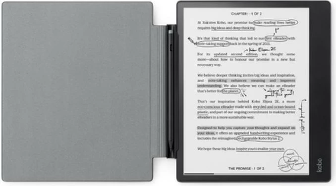 Mbështjellës, Kobo, SleepCover Elipsa 2E (N605-AC-BK-E-PU/N605ACBKEPU), për e-lexues, i zi