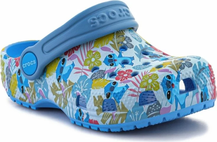 Papuqe për fëmijë Crocs, me Stitch të Disney, blu