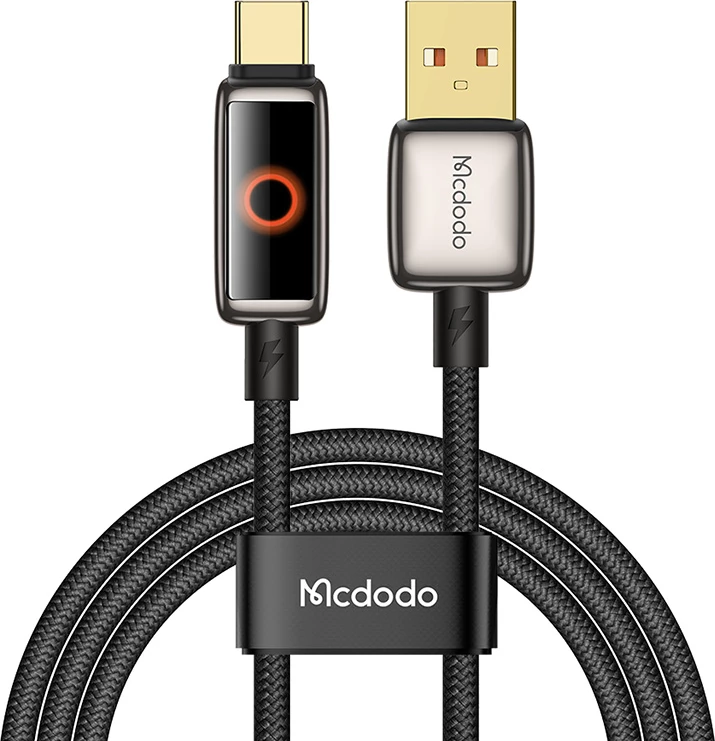 Kabllo USB-A në USB-C Mcdodo CA-6650, 1.2m, e bardhë/zezë