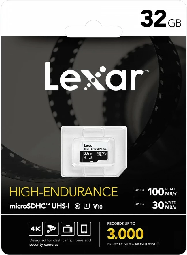 Kartë microSD Lexar High Endurance LMSHGED032G-BCNNG 32GB C10 A1 U1 V10 100/30MB/s