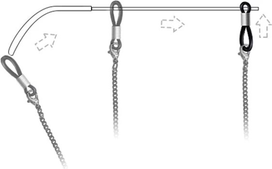 Varëse për syze me rruaza Hurtel, e gjelbër, 70cm