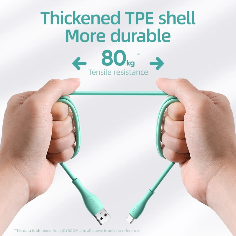 Kabllo Joyroom S-2030M8, USB-A në micro USB, 2m, 3A, e gjelbër