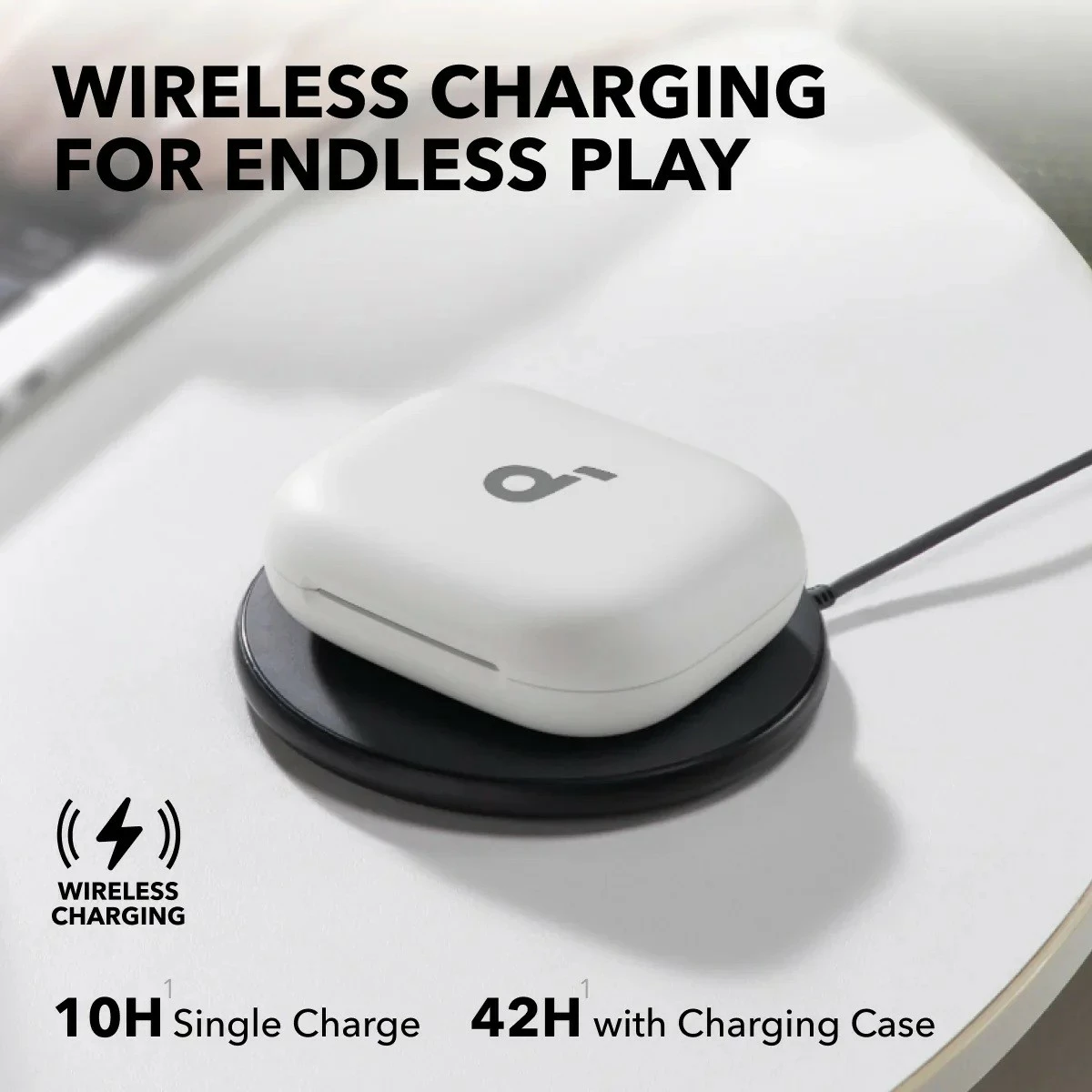 Kufje wireless Anker Soundcore Aero Fit 2, Bluetooth, të bardha