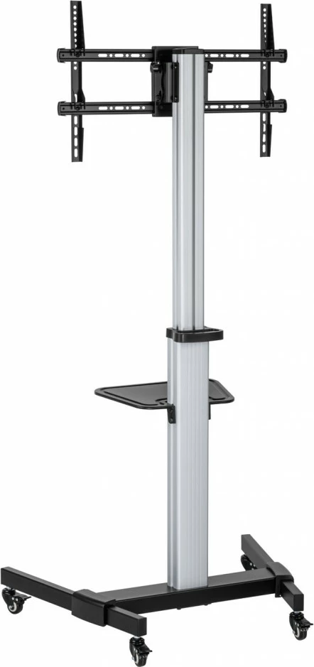 Mbajtës mobil për TV ART STO S-11-AL, për 37-86 inç, 50kg, alumini, zi/argjendtë