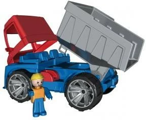 Kamion lodër Lena Truxx Dump Truck 27 cm, Blu, Kuq, Argjend
