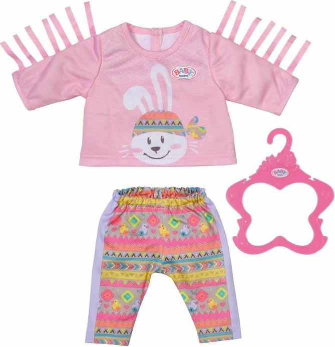 Set rroba për kukulla Baby Born Trendy Rabbit, Zapf, 43 cm, rozë