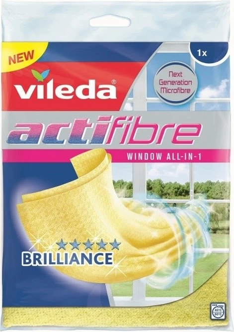 Leckë dritare Vileda Actifibre, e verdhë