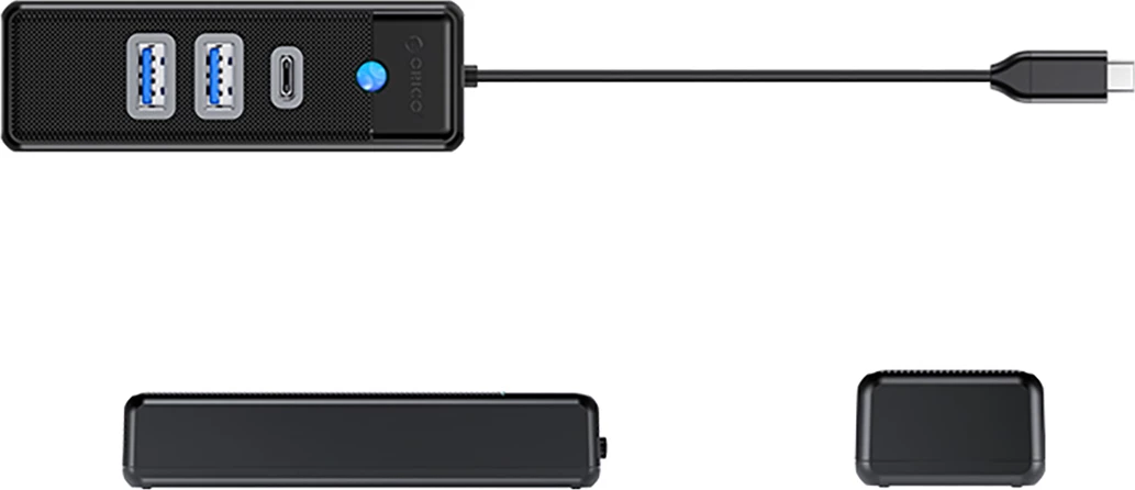 Kasë Orico PWC2U-C3, 2x USB-A 3.0 + 1x USB-C 3.0, e zezë