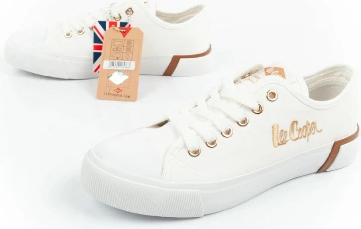 Këpucë femra Lee Cooper, të bardha
